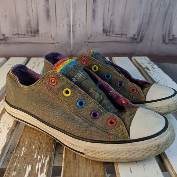 Converse Other - converse hitops kids youth shoes rainbow girls ska